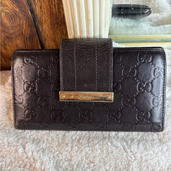 GUCCI Long Wallet Leather Black for Check blood ID Card Money Holder - Picture 3 of 12